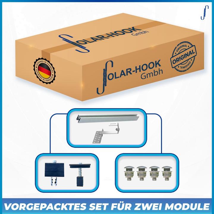 Actual product image Solar Hook Tiled roof installation package for 2 modules (Solar system mounting material)