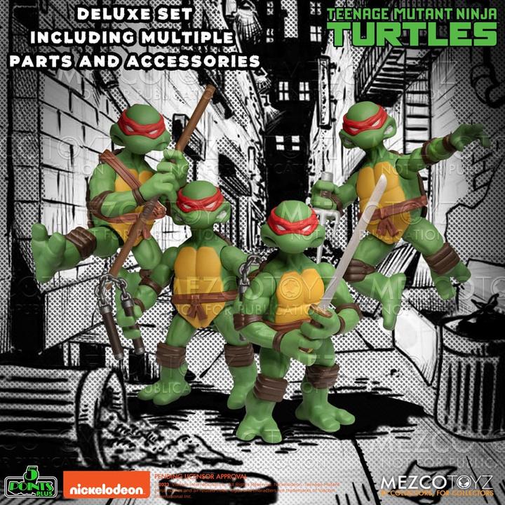 Immagine prodotto Mezco Toys Teenage Mutant Ninja Turtles Action Figures Teenage Mutant Ninja Turtles Deluxe Set 8 cm
