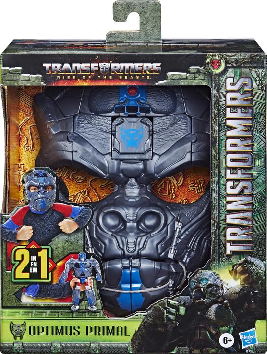 Immagine prodotto Transformers : L'ascesa delle bestie giocattolo, Optimus Primal, maschera da gioco di ruolo 2 in 1