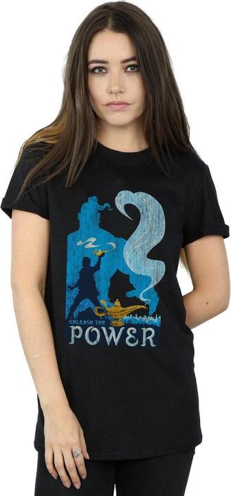 Actual product image Disney Womens/Ladies Aladdin Movie Unleash The Power Cotton Boyfriend T-Shirt (M)