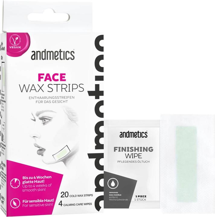 Actual product image Andmetics Face wax strips (20 x)