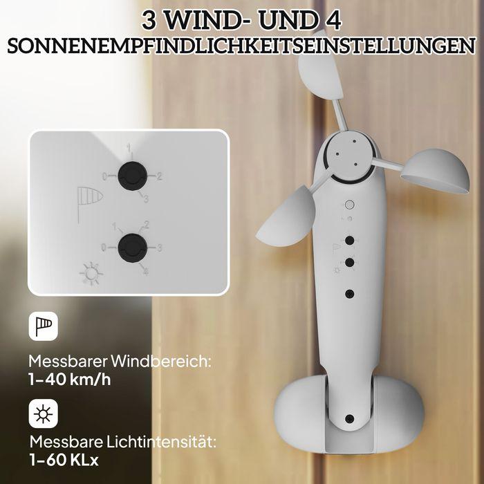 Image du produit Swisshandel24 Sonnensensor Elektrischer Windsensor Wetterstation Aussensensor Windwächter