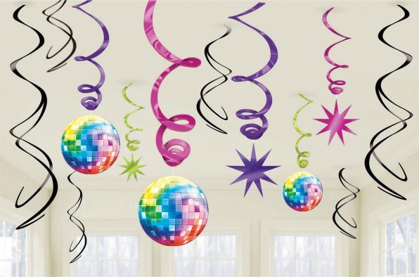 Actual product image Amscan Decorative spirals Disco Fever 70's