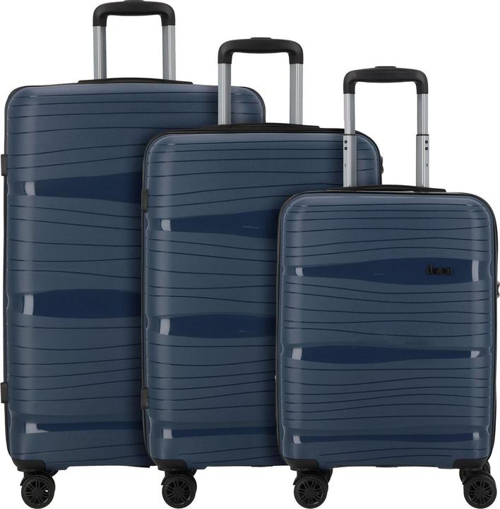 D&N Travel Line 4300 4 Rollen Kofferset 3-teilig (201 l, XL (ab 115l))