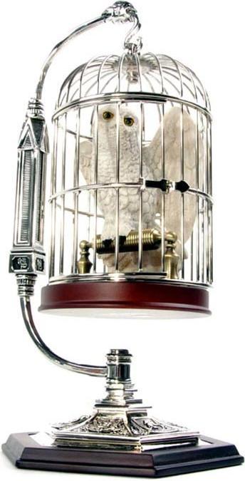 Actual product image Noble Collection Harry Potter miniature Hedwig in a cage