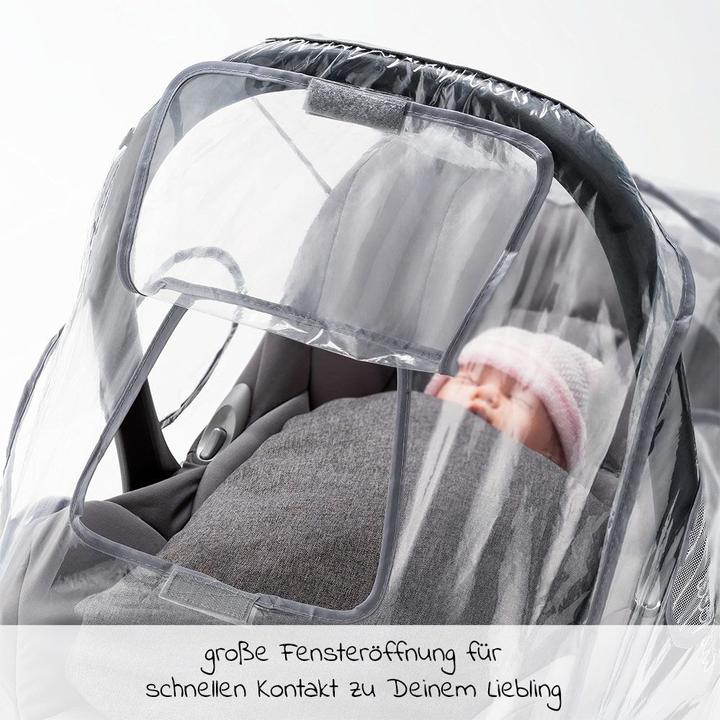 Actual product image Zamboo Raincover & insect screen baby car seat Universal raincover for baby car seat (e.g. Maxi-Cosi
