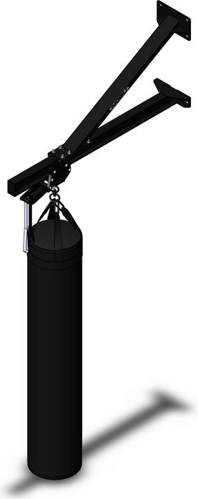 Image du produit Nobu Athletics Support mural Pro Support pour sac de boxe avec rail de rangement