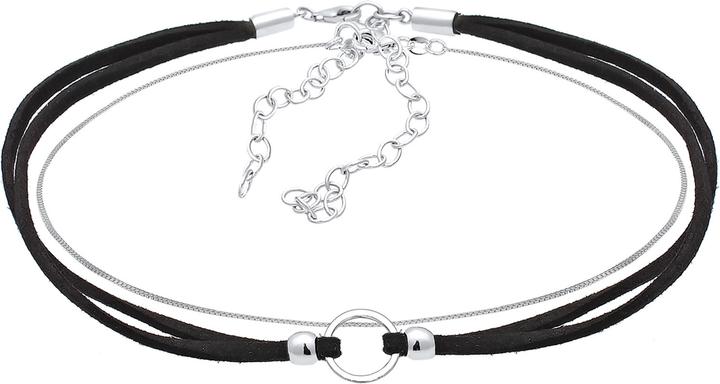 Actual product image Elli Choker (Faux leather, 925 sterling silver, No stone, 32 cm)