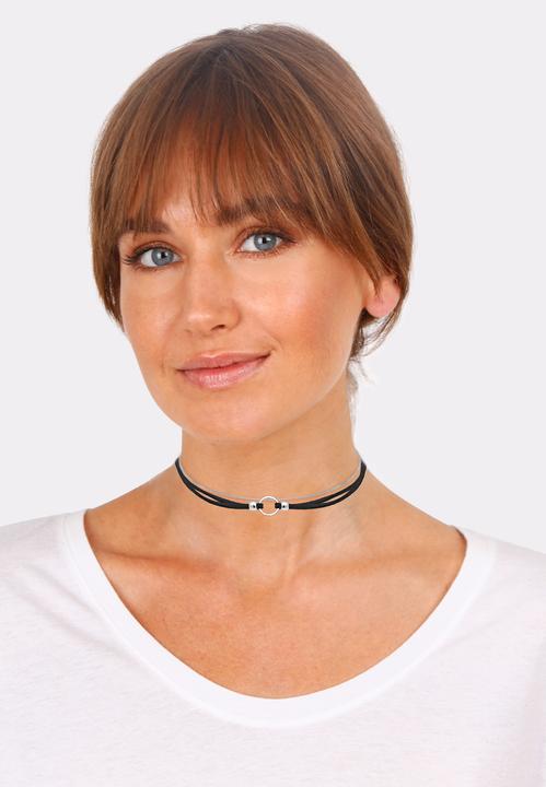 Actual product image Elli Choker (Faux leather, 925 sterling silver, No stone, 32 cm)