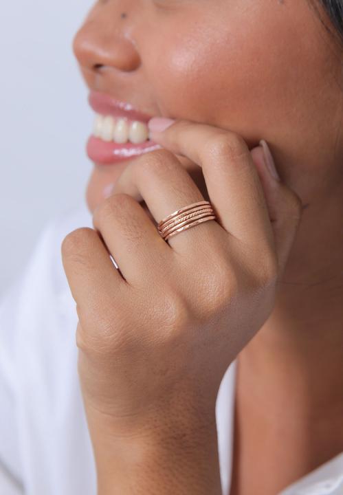 Image du produit Elli Bague à ruban, Geo, Set de bagues (56, Argent 925)