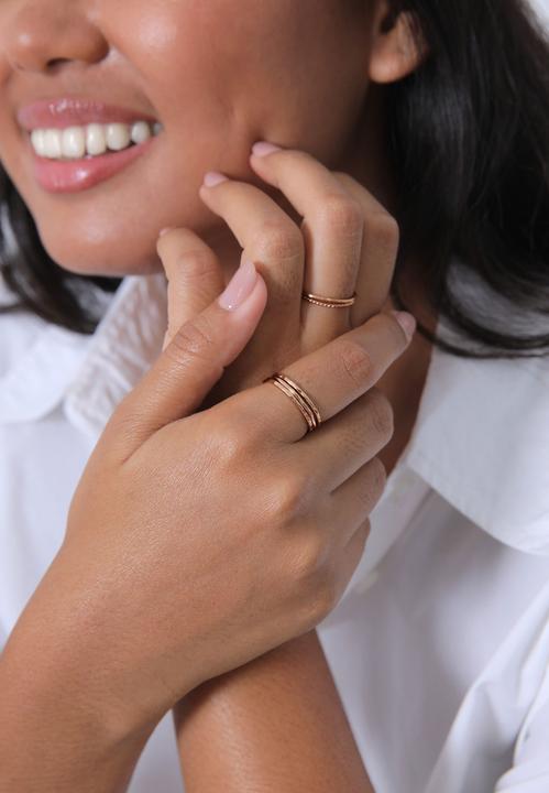 Image du produit Elli Bague à ruban, Geo, Set de bagues (56, Argent 925)