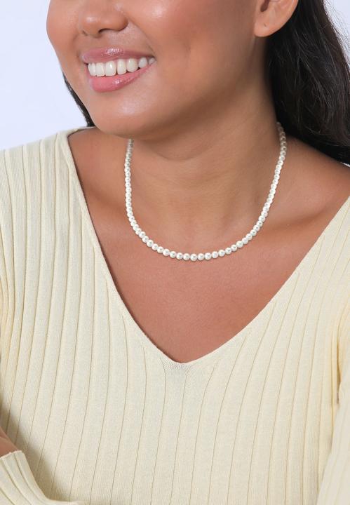 Actual product image Elli Necklace Shell Core Beads 925 Sterling Silver (925 sterling silver, Shell beads, Stainless steel, No gemstones, 42 cm)