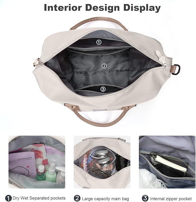 Produktbild Only-Bags.Store Grosse Kapazität Travel Overnight Bag, Solid Color Vielseitige Duffle Bag, leichte Business Trip