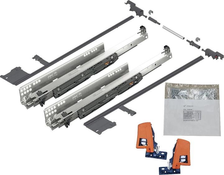 Actual product image Vasalat BLUM MOVENTO BLUMOTION drawer runners, 300mm 40kg with side stabilisation