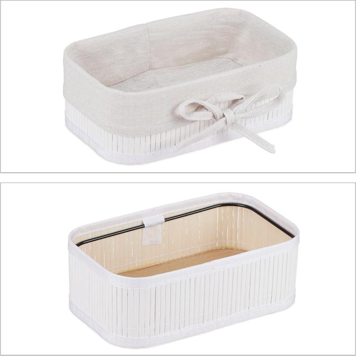 Immagine prodotto Relaxdays 3x cestino di stoccaggio (3 x, 32 x 22,5 x 12 cm)