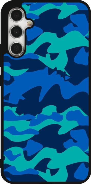 Produktbild PhoneLook Hülle Silikon schwarz Camo Blue (Samsung Galaxy A34 5G)