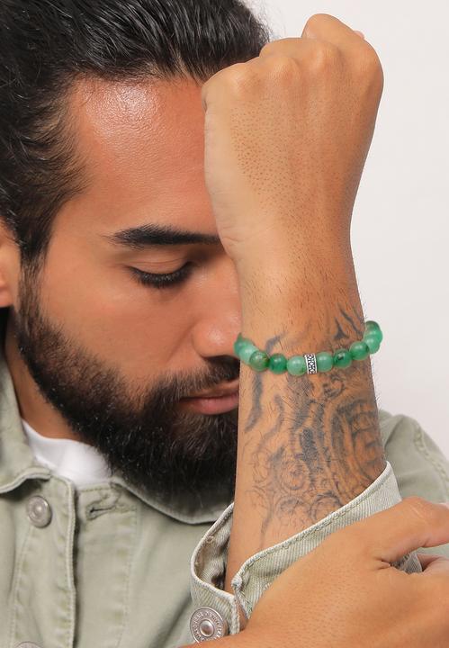 Image du produit Kuzzoi Bracelet de pierres précieuses (23 cm, Aventurine, Plastique, Argent sterling 925)