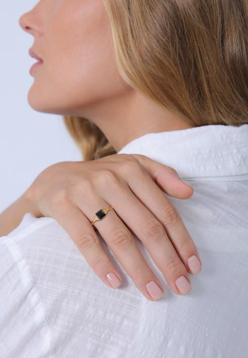 Immagine prodotto Elli Anello con pietra preziosa, quadrato (54, 925 Argento)