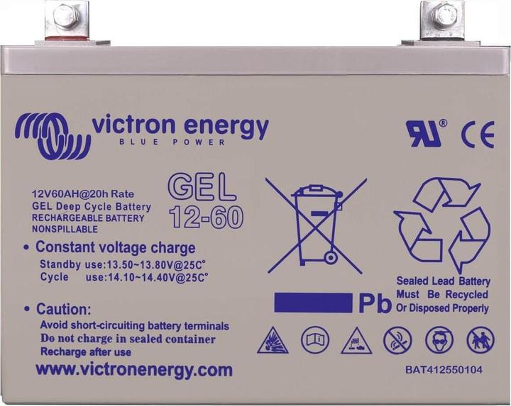 Image du produit Victron Energy Batterie 12V/60Ah GEL Deep Cycle (12 V, 60 Ah)