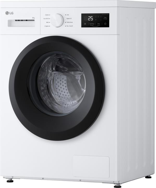 Image du produit LG Waschmaschine Weiss, 1400 Umin, A ITModell (8 kg, Gauche)