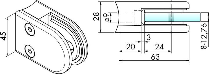 Immagine prodotto Pauli+Sohn Fissaggi a morsetto zinco 63/45 mm (4 pz.)
