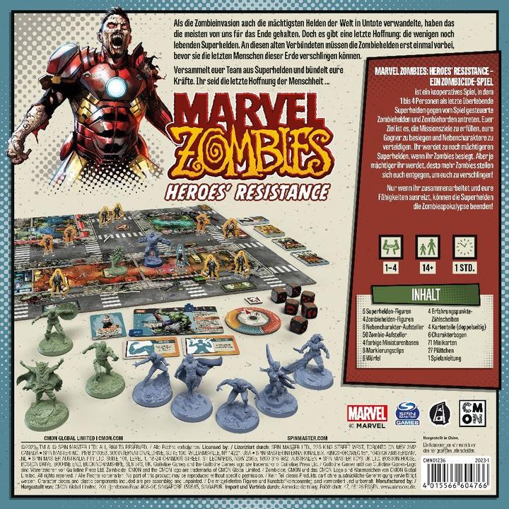 Image du produit Cmon Marvel Zombies : Heroes' Resistance - A Zombicide Game, jeu de société, pour 1 à 4 joueurs, 14 ans (Allemand)