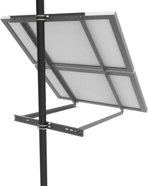 Productafbeelding Enjoy solar Aluminium paalbevestiging voor DUO-paneel (100-680mm), kantelhoek 30°-60°. (Montagemateriaal voor zonnesystemen)