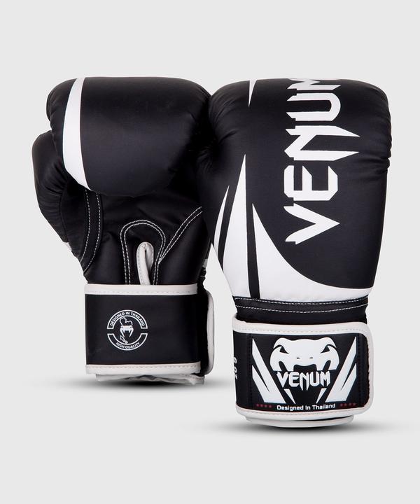 Actual product image Venum Challenger 2.0 Kids Boxing Gloves - Black/White (6 OZ, One size)