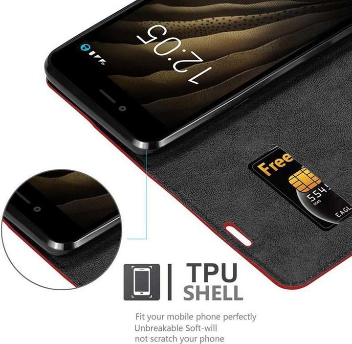 Actual product image Cadorabo Book Invisible Magnet Cover (BQ Aquaris U, BQ Aquaris U Lite)