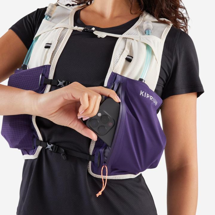 Image du produit Kiprun Sac trail running 8L femme beige/violet (8 l)