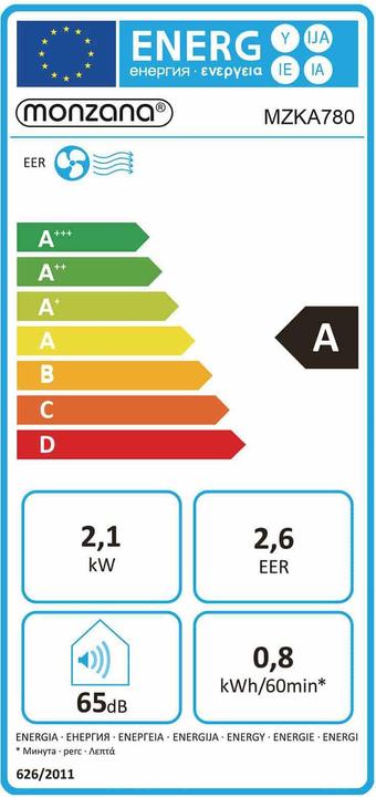 Energie-Label Monzana MZKA780 (7000 BTU/h)