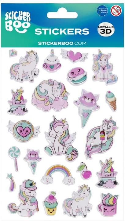 Image du produit Sticker Boo Autocollant BOO Licorne