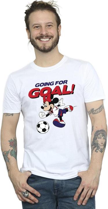 Immagine prodotto Disney Minnie Mouse Going For Goal Maglietta Uomo (XXL)