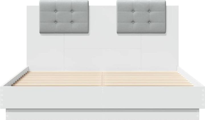 Image du produit VidaXL Cadre de lit avec tête de lit et lampes LED (140 x 190 cm)