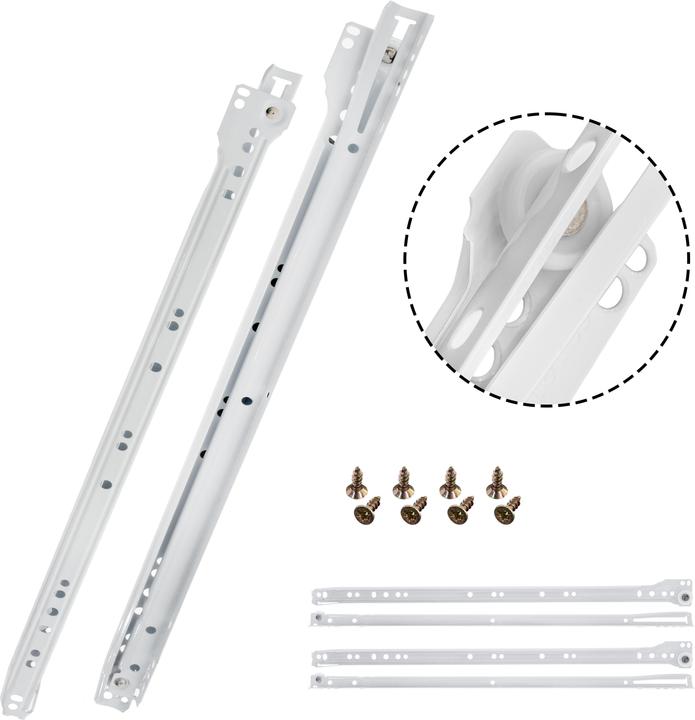 Image du produit Helpmate Rollschubführung 450 mm, Teilauszug, 1 Paar
