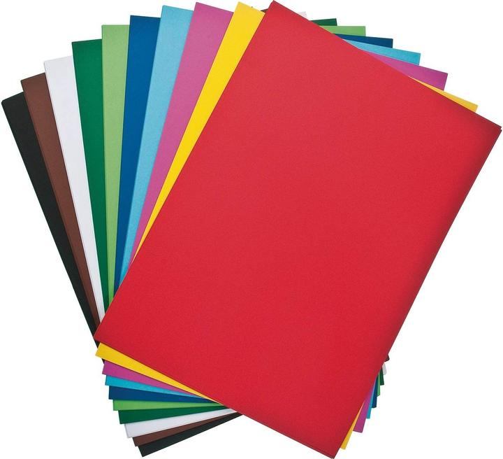 Produktbild Folia Tonkarton, DIN A4, 160 g/qm, glatt, farbig sortiert (160 g/m², 500 x)