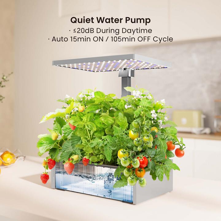 Image du produit Wiltec Système de jardinage d'intérieur blanc Jardin d'herbes aromatiques Mini jardin d'intérieur LED