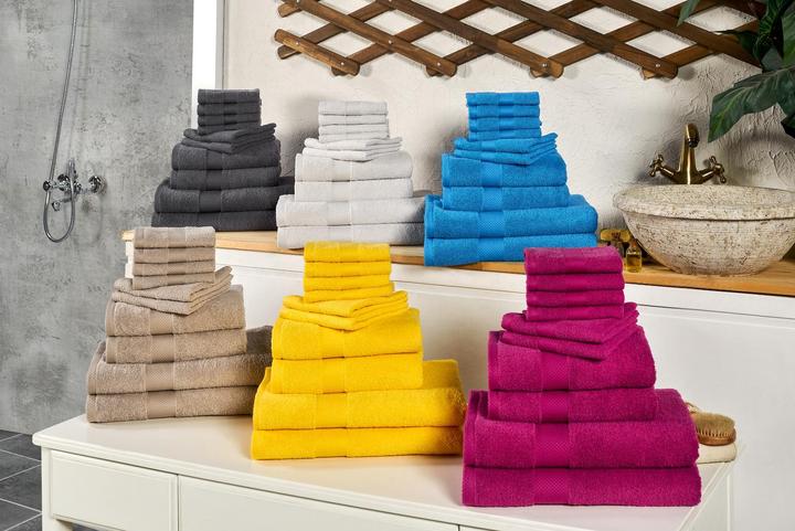Actual product image Angela Bruderer Towels 10-piece set terry cloth uni (70 x 140 cm, 30 x 30 cm, 30 x 50 cm)