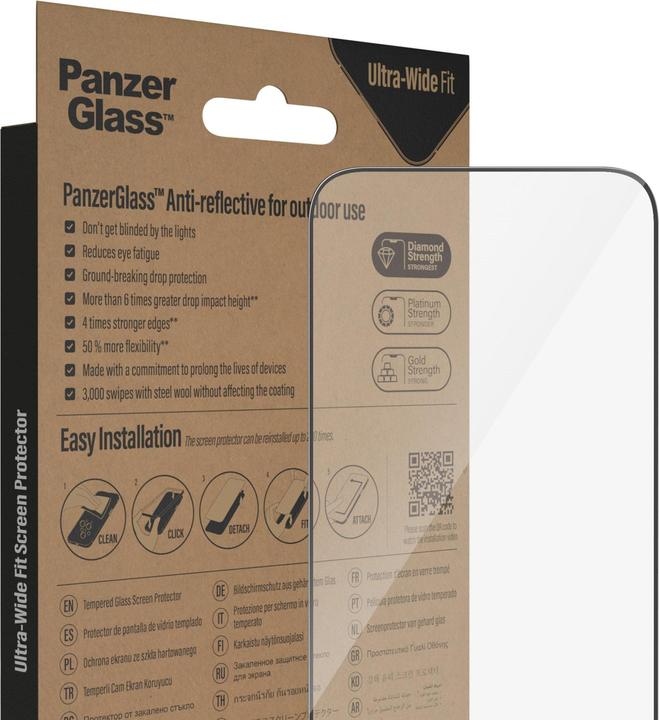 Actual product image PanzerGlass Ultra Wide Fit Anti Reflective (1 Piece, Apple iPhone 14 Pro Max)