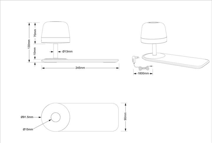 Actual product image Nino Leuchten ADAM table lamp (100 lm)
