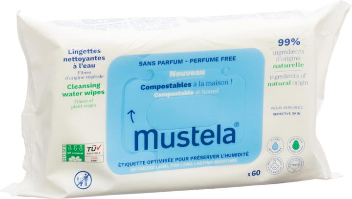 Immagine prodotto Mustela Salviette biodegradabili compostabili per la casa (60 Pezzo/i)