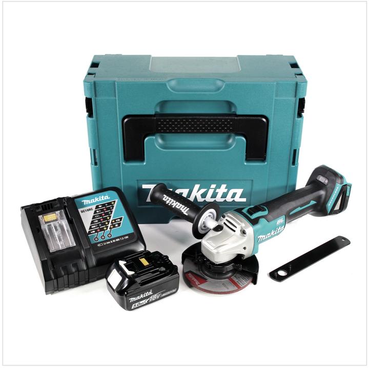 Image du produit Makita DGA 504 RT1J 18 V Meuleuse sans fil Ø 125 mm brushless avec Boîtier de transport MAKPAC + 1x (125 mm)