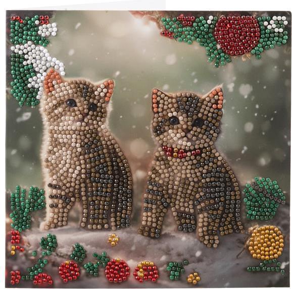 Image du produit Craft Buddy Chats, carte 18x18cm Crystal Art