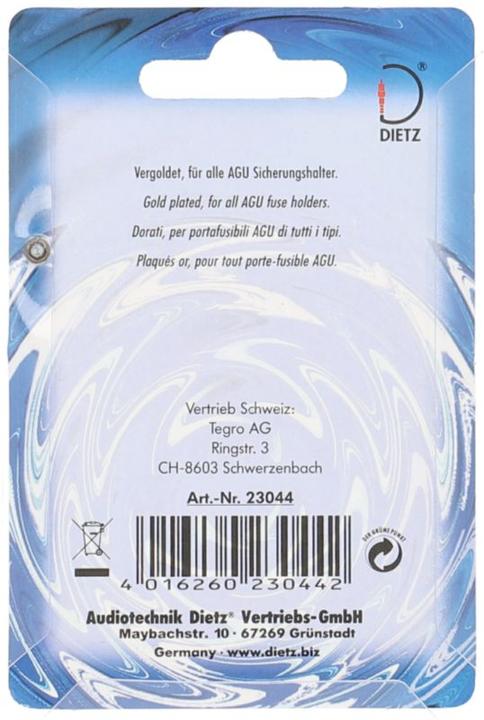 Produktbild Dietz Glassicherung 10,3x38mm, 60A, (4 Stück) (60 A)