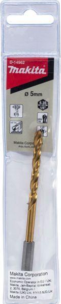 Image du produit Makita Forets à métaux HSS-TIN Ø 5.0mm (5.0 millimètres)