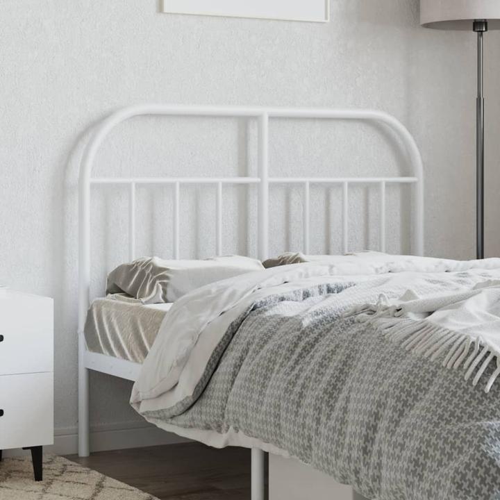 Image du produit VidaXL Kopfteil Metall Weiss 120 cm, Farbe: Weiss (125 x 3 x 100 cm)
