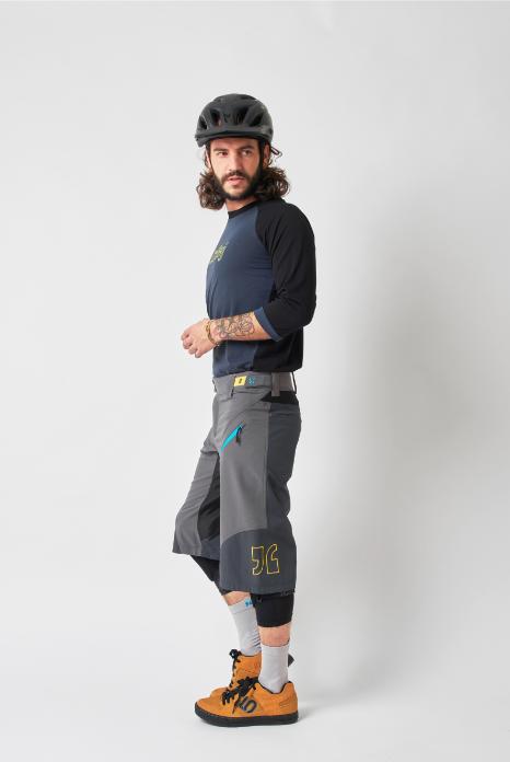 Produktbild dirtlej Trailscout Half & Half Shorts, grau/türkis, S (S)