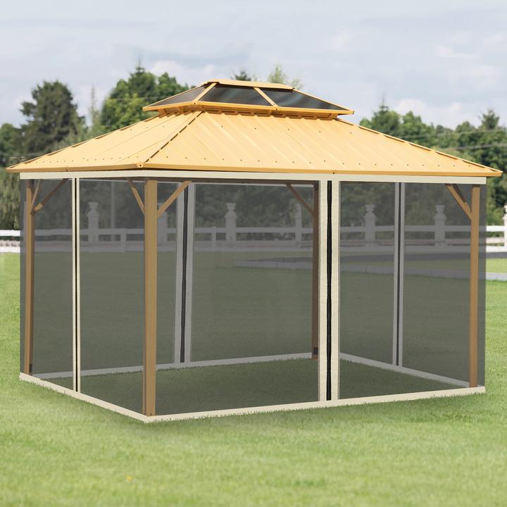 Image du produit Outsunny Moustiquaire pour pavillon 3 x 3 m avec fermeture éclair (352 cm, 352 cm)
