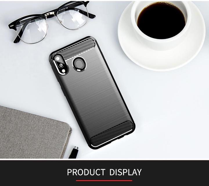 Image du produit Cadorabo TPU Ultra Slim carbon edelstahl Combi Cover (Samsung Galaxy M10s, Samsung Galaxy A20, TCL A30)