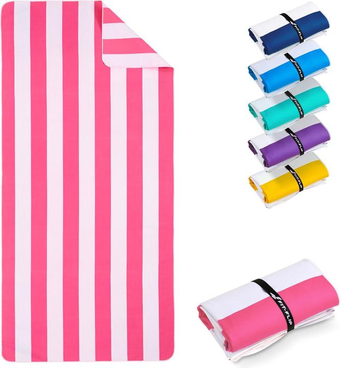 Actual product image Fit-Flip Strandtuch XXL Mikrofaser schnelltrocknendes Badetuch 160x90cm (160 x 90 cm)